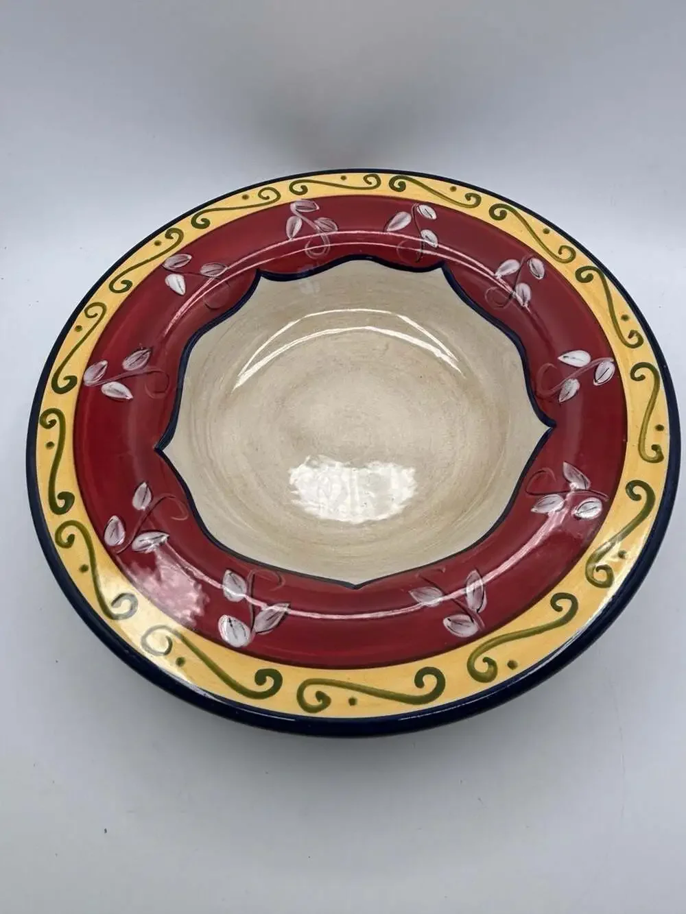 Pier 1 Vallarta Handpainted Earthenware Salad Plates Set Of 7